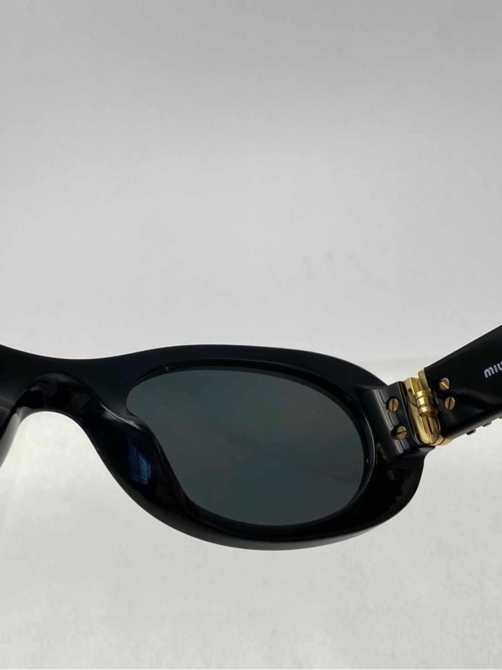 Miu Miu Black Oval Women's Sunglasses with Pink Case - Picture 13 of 13